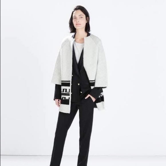 Zara Sweaters - Zara Ethnic Jacquard Short Coat